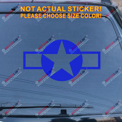 Air Force Roundel Decal Sticker Car Vinyl no bkgrd die cut style b