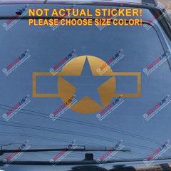 Air Force Roundel Decal Sticker Car Vinyl no bkgrd die cut style b