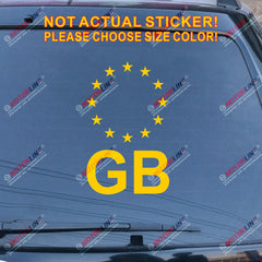 GB European Union Flag EU UK British England Car Decal Sticker
