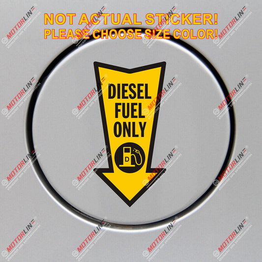 Diesel Fuel Only Arrow Sign Decal Sticker Car Vinyl Cover Cap Reflective Glossy