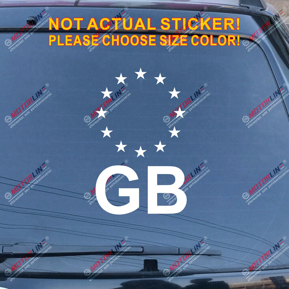 GB European Union Flag EU UK British England Car Decal Sticker