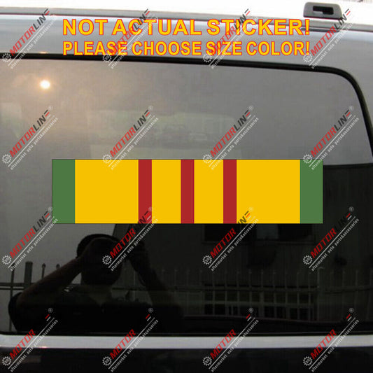 Vietnam Service Ribbon Decal Sticker Car Vinyl reflective glossy pick size