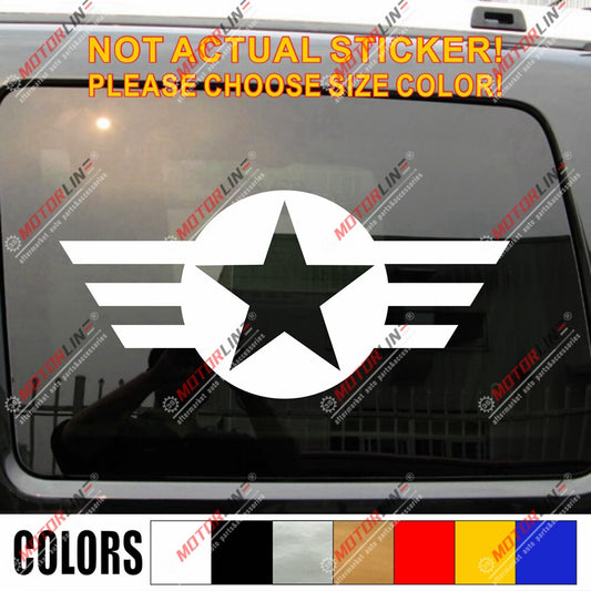 60cm wide Army Navy Air Force Star Military Decal Sticker Fit Jeep etc