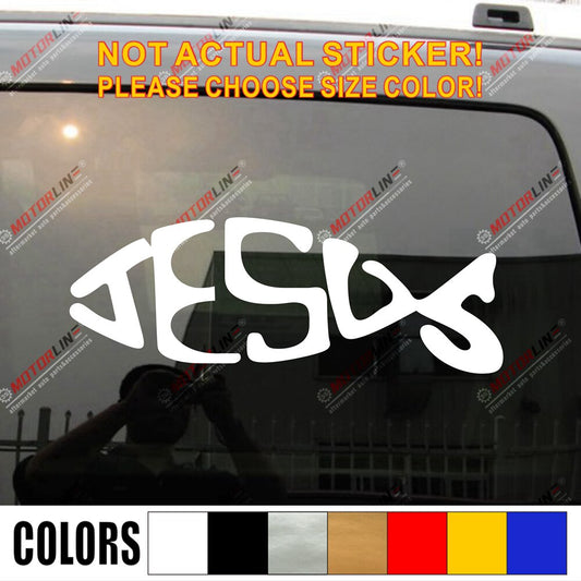 Jesus Fish Ichthys Car Decal Sticker Vinyl Trunk Die Cut Christian Bible Christ God,choose size and color!