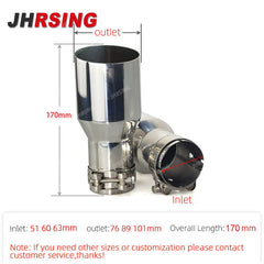 1 PC CAR Exhaust Muffler Tail Pipe Stainless steel Universal Automobile exhaust pipe Muffler Car accessorie modification x