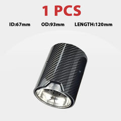 1 PCS Carbon Fiber Exhaust Tip for BMW Series Muffler Pipe Modification Car Accessories stainless Tail Tips Decoration
