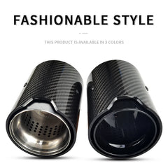 1 PCS Carbon Fiber Exhaust Tip for BMW Series Muffler Pipe Modification Car Accessories stainless Tail Tips Decoration