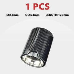 1 PCS Carbon Fiber Exhaust Tip for BMW Series Muffler Pipe Modification Car Accessories stainless Tail Tips Decoration