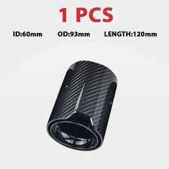 1 PCS Carbon Fiber Exhaust Tip for BMW Series Muffler Pipe Modification Car Accessories stainless Tail Tips Decoration