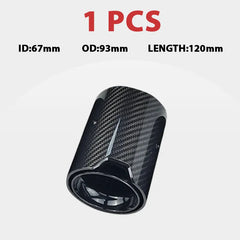 1 PCS Carbon Fiber Exhaust Tip for BMW Series Muffler Pipe Modification Car Accessories stainless Tail Tips Decoration