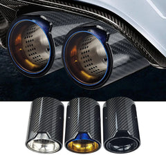 1 PCS Carbon Fiber Exhaust Tip for BMW Series Muffler Pipe Modification Car Accessories stainless Tail Tips Decoration