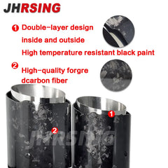1 Pair Double Exhaust Tip Forged Carbon Fiber Nozzle for Muffler Universal for Car accsesories Muffler Tail Tips Modify