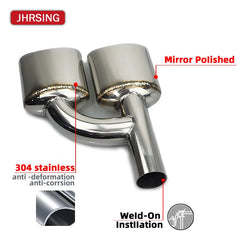 1 Pair Exhaust Tip For Mercedes Benz Class C C63 C65 W204 Muffler 304 Stainless Steel Tailpipe