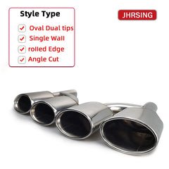 1 Pair Exhaust Tip For Mercedes Benz Class C C63 C65 W204 Muffler 304 Stainless Steel Tailpipe