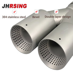 1 Pair Matte Stainless Steel Dual Exhaust Tip Universal Exhaust System Muffler Tip Y Shape Nozzle For Golf R MK7 Golf 6 Exhaust