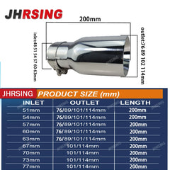 1 Pc Car Stainless Steel Universal Exhaust System Muffler Tip End pipe Car Exhaust Tip