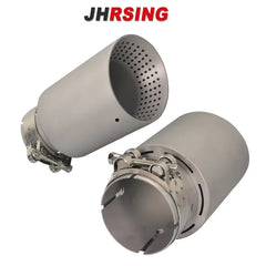 1 Pcs 304 Matte Stainless Steel Car Muffler Tip Exhaust Tip System Pipe Universal  60mm 63mm For Golf GTI Nozzle