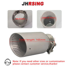 1 Pcs 304 Matte Stainless Steel Car Muffler Tip Exhaust Tip System Pipe Universal  60mm 63mm For Golf GTI Nozzle