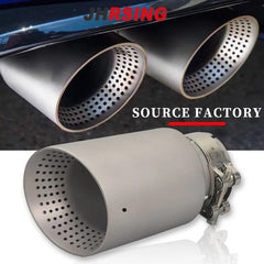 1 Pcs 304 Matte Stainless Steel Car Muffler Tip Exhaust Tip System Pipe Universal  60mm 63mm For Golf GTI Nozzle