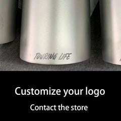 1 Pcs 304 Matte Stainless Steel Car Muffler Tip Exhaust Tip System Pipe Universal 89/101/114mm For Golf GTI Nozzle