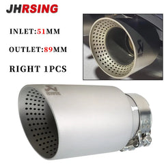 1 Pcs 304 Matte Stainless Steel Car Muffler Tip Exhaust Tip System Pipe Universal 89/101/114mm For Golf GTI Nozzle