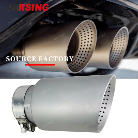 1 Pcs 304 Matte Stainless Steel Car Muffler Tip Exhaust Tip System Pipe Universal 89/101/114mm For Golf GTI Nozzle