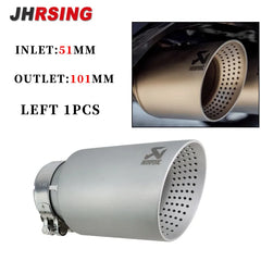 1 Pcs 304 Matte Stainless Steel Car Muffler Tip Exhaust Tip System Pipe Universal 89/101/114mm For Golf GTI Nozzle