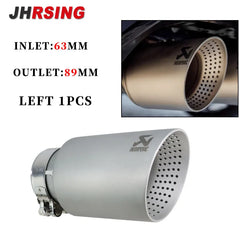 1 Pcs 304 Matte Stainless Steel Car Muffler Tip Exhaust Tip System Pipe Universal 89/101/114mm For Golf GTI Nozzle