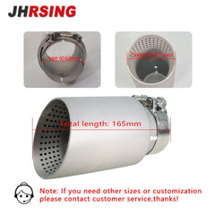 1 Pcs 304 Matte Stainless Steel Car Muffler Tip Exhaust Tip System Pipe Universal 89/101/114mm For Golf GTI Nozzle