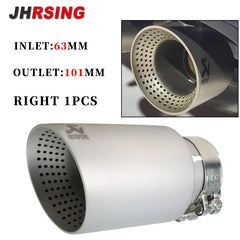 1 Pcs 304 Matte Stainless Steel Car Muffler Tip Exhaust Tip System Pipe Universal 89/101/114mm For Golf GTI Nozzle