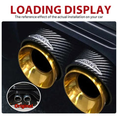 1 Pcs BMW Carbon Fiber Exhaust Tip Gold Fit for Mini Cooper Exhaust Tip R55 R56 R57 R58 R59 R60 R61 F54 F55 F56 F57 F60