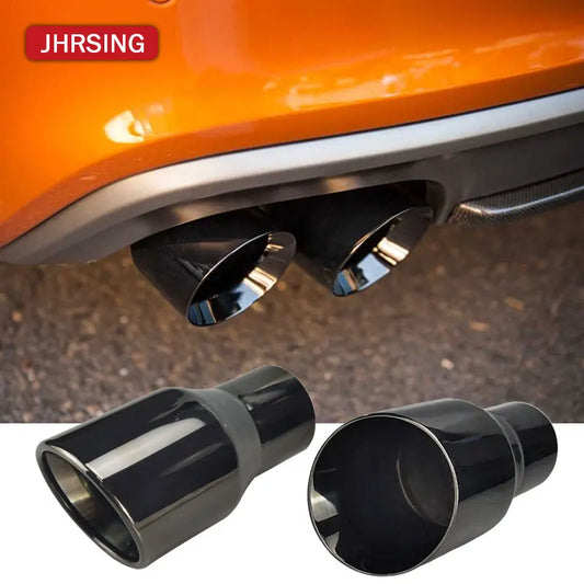 1 Pcs Exhaust Tip Chrome Black Stainless steel for Car Decoration stainless Muffler Tail Tips Modify