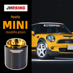 1 Pcs Gold Chrom for Mini CooperF54 F55 F56 F57 R60 R61 F60 R55 R56 R57 R58R59 JCW Carbon Fiber Exhaust Tip Pipe Car Accessories