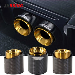 1 Pcs Gold Chrom for Mini CooperF54 F55 F56 F57 R60 R61 F60 R55 R56 R57 R58R59 JCW Carbon Fiber Exhaust Tip Pipe Car Accessories