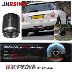 1 Pcs Gold Chrom for Mini CooperF54 F55 F56 F57 R60 R61 F60 R55 R56 R57 R58R59 JCW Carbon Fiber Exhaust Tip Pipe Car Accessories