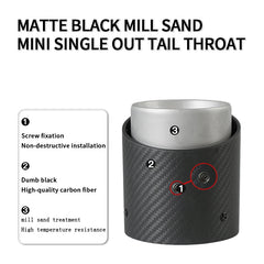 1 Pcs High Quality Carbon Fiber Matte Silver Decorate Pipe Tip for Car Mini Cooper F54 F55 F56 F57 F60 R55 R56 R57 R58 Cooper S
