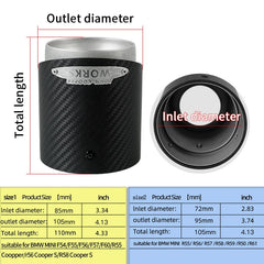 1 Pcs High Quality Carbon Fiber Matte Silver Decorate Pipe Tip for Car Mini Cooper F54 F55 F56 F57 F60 R55 R56 R57 R58 Cooper S