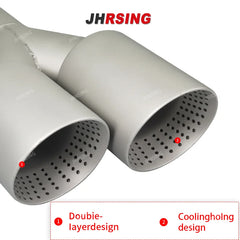 1 Pcs Matte Stainless Steel Car Muffler Tip Exhaust Tip System Pipe Universal Exhaust Tip 57MM 60MM 63mm GTI MK7 Golf7 Nozzle