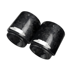 1 Pcs New Style Chrom Black Forged Carbon Fiber   Exhaust Tip Pipe For Mini Cooper  F54 F55 F56 F57 F60 R55 R56 R57 R58 Cooper S
