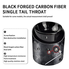 1 Pcs New Style Chrom Black Forged Carbon Fiber   Exhaust Tip Pipe For Mini Cooper  F54 F55 F56 F57 F60 R55 R56 R57 R58 Cooper S