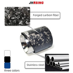1 Pcs New Style Chrom Black Forged Carbon Fiber Exhaust Tip Pipe for Mini Cooper  F54 F55 F56 F57 F60 R55 R56 R57 R58 Cooper S