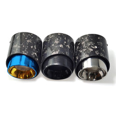 1 Pcs New Style Chrom Black Forged Carbon Fiber Exhaust Tip Pipe for Mini Cooper  F54 F55 F56 F57 F60 R55 R56 R57 R58 Cooper S