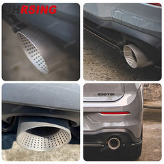 1 Pcs Upgrade 304 Matte Stainless Steel Exhaust Tip Universal Car Decoration Muffler Tip System Pipe Modify  For Golf GTI Nozzle