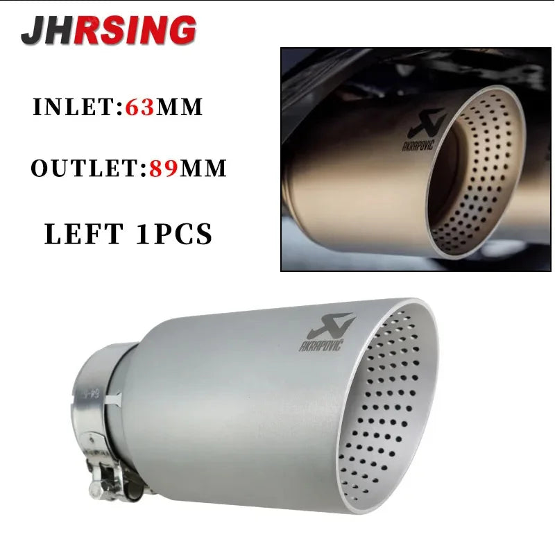 1 Pcs Upgrade 304 Matte Stainless Steel Exhaust Tip Universal Car Decoration Muffler Tip System Pipe Modify  For Golf GTI Nozzle