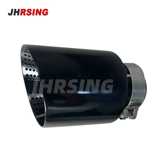 1 Pcs black 304 Matte Stainless Steel Car Muffler Tip Exhaust Tip System Pipe Universal  For Golf GTI Nozzle