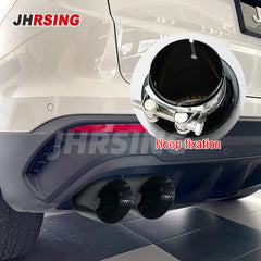 1 Pcs black 304 Matte Stainless Steel Car Muffler Tip Exhaust Tip System Pipe Universal  For Golf GTI Nozzle