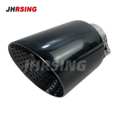 1 Pcs black 304 Matte Stainless Steel Car Muffler Tip Exhaust Tip System Pipe Universal  For Golf GTI Nozzle
