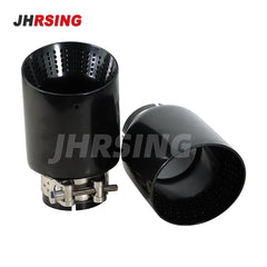 1 Pcs black 304 Matte Stainless Steel Car Muffler Tip Exhaust Tip System Pipe Universal  For Golf GTI Nozzle