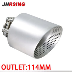 1 Pcs outlet：114mm 304 Matte Stainless Steel Car Muffler Tip Exhaust Tip System Pipe Universal  For Golf GTI Nozzle