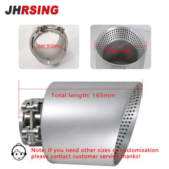 1 Pcs outlet：114mm 304 Matte Stainless Steel Car Muffler Tip Exhaust Tip System Pipe Universal  For Golf GTI Nozzle
